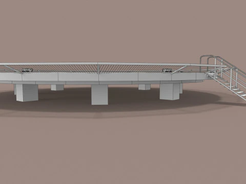 Helipad Round --321-- 3D Model