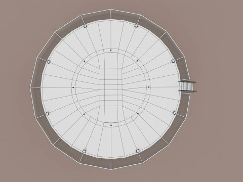 Helipad Round --321-- 3D Model