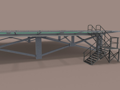 直升机停机坪广场--322-- 3D 模型
