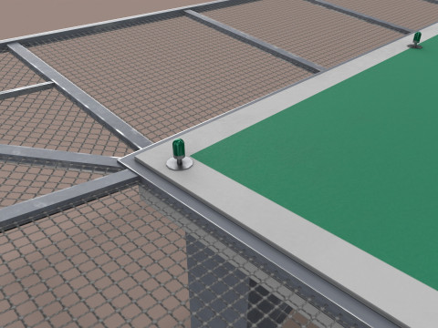 直升机停机坪广场--322-- 3D 模型