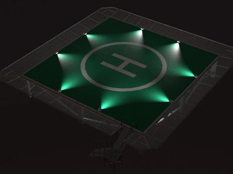 Helikopter Pisti Meydanı --322-- 3D Model