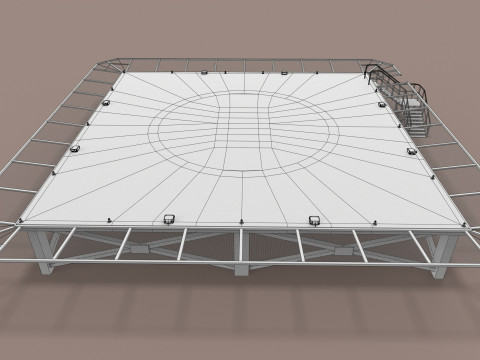直升机停机坪广场--322-- 3D 模型