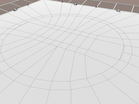 直升机停机坪广场--322-- 3D 模型