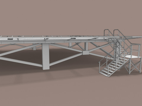直升机停机坪广场--322-- 3D 模型