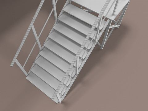 直升机停机坪广场--322-- 3D 模型