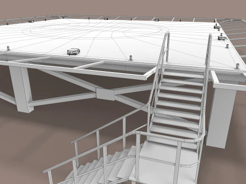 Helikopter Pisti Meydanı --322-- 3D Model