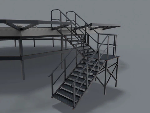 नेट के साथ हेलीपैड --323-- 3D मॉडल