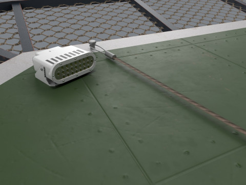 Вертолетная площадка с сеткой --323-- 3D Модель