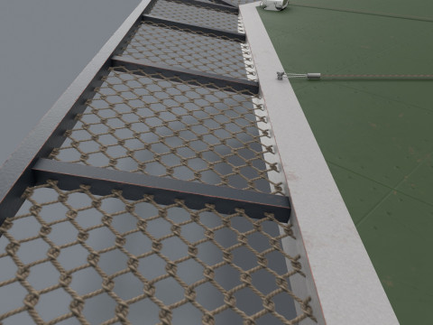 Вертолетная площадка с сеткой --323-- 3D Модель