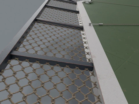 नेट के साथ हेलीपैड --323-- 3D मॉडल