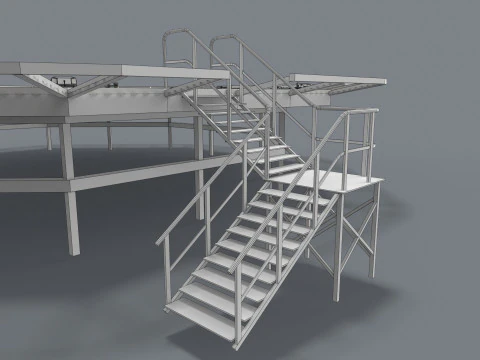 नेट के साथ हेलीपैड --323-- 3D मॉडल