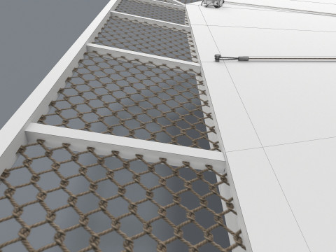 Вертолетная площадка с сеткой --323-- 3D Модель