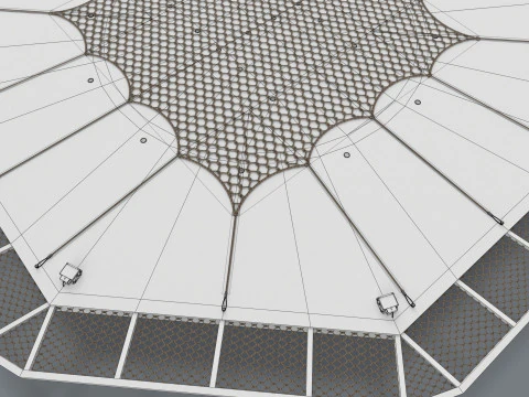 नेट के साथ हेलीपैड --323-- 3D मॉडल