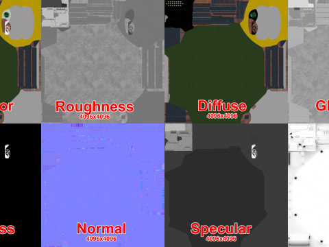 Вертолетная площадка с сеткой --323-- 3D Модель