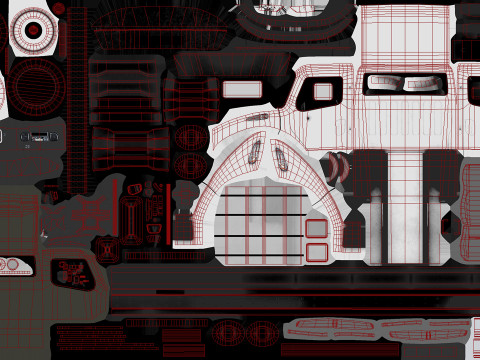 Podwozie ciężarówki --326-- Model 3D