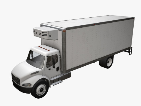 Грузовик-холодильник --329-- 3D Модель