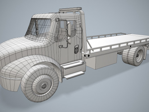 टो ट्रक--331-- 3D मॉडल