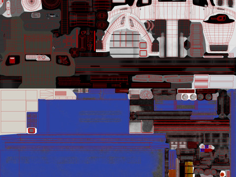 टो ट्रक--331-- 3D मॉडल