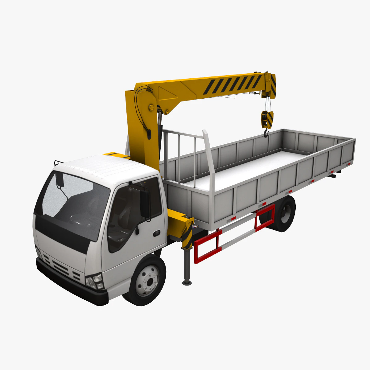 Crane Truck --332-- 3D Model .c4d .max .obj .3ds .fbx .stl .blend