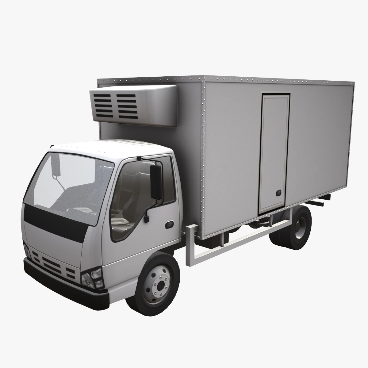 Fridge Truck --334-- 3D Model .c4d .max .obj .3ds .fbx .stl .blend 