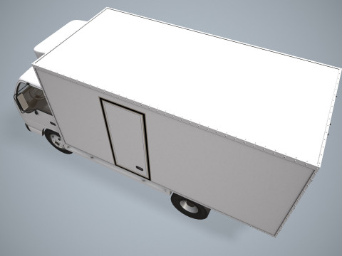 Грузовик-холодильник --334-- 3D Модель