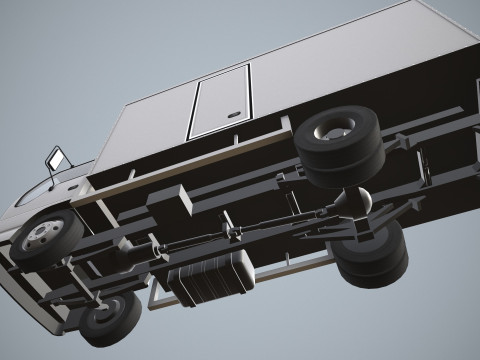 Грузовик-холодильник --334-- 3D Модель