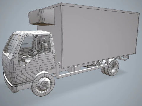 Fridge Truck --334-- 3D Model