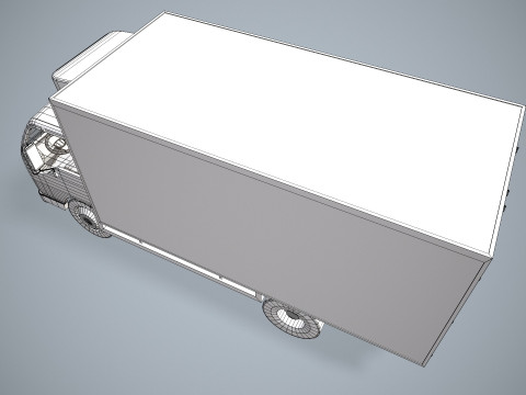 Грузовик-холодильник --334-- 3D Модель