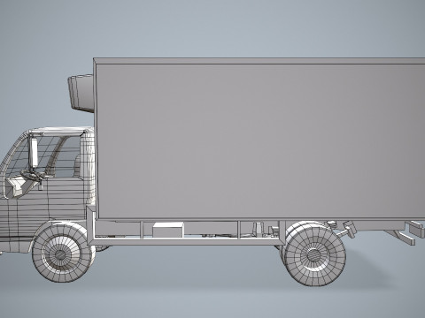 Грузовик-холодильник --334-- 3D Модель