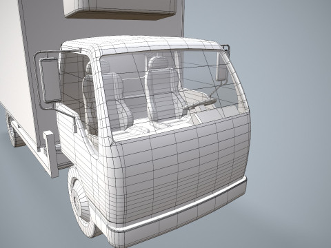 Грузовик-холодильник --334-- 3D Модель