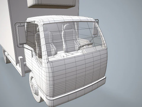 Fridge Truck --334-- 3D Model