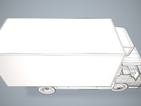 Грузовик-холодильник --334-- 3D Модель