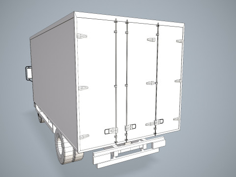 Грузовик-холодильник --334-- 3D Модель
