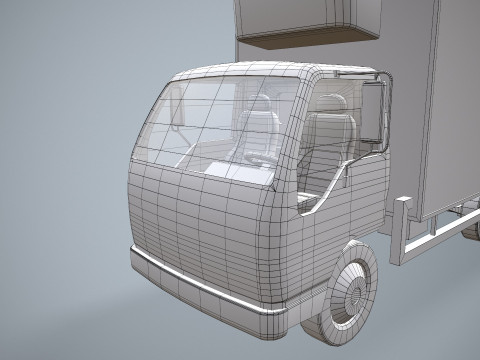 Грузовик-холодильник --334-- 3D Модель