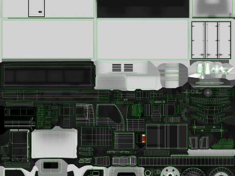 Fridge Truck --334-- 3D Model