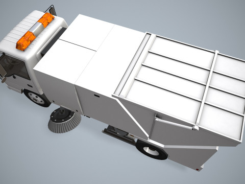 街路清掃車 --336-- 3Dモデル