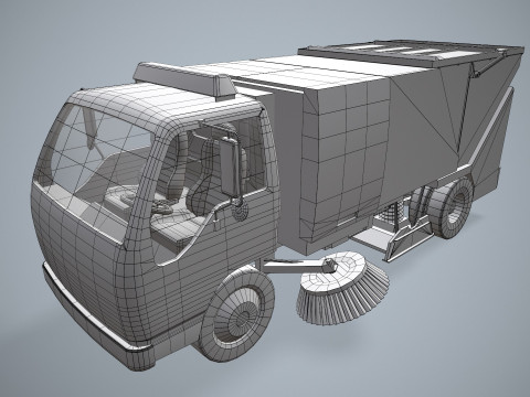 街路清掃車 --336-- 3Dモデル