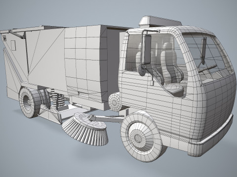 街路清掃車 --336-- 3Dモデル
