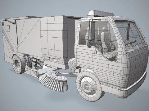 Street Sweeper Truck --336-- 3D Model