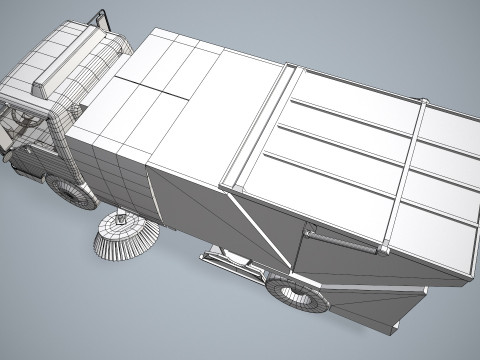 街路清掃車 --336-- 3Dモデル
