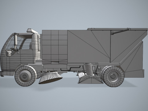 街路清掃車 --336-- 3Dモデル