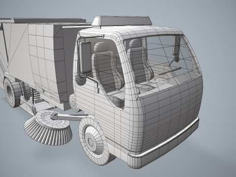 街路清掃車 --336-- 3Dモデル