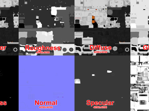 街路清掃車 --336-- 3Dモデル