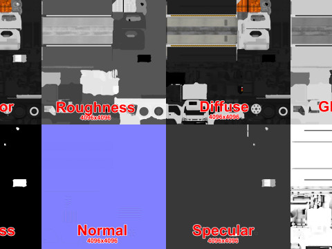 レッカー車 --337-- 3Dモデル