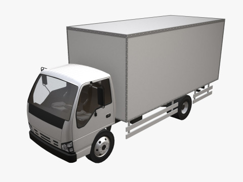 Camion fourgon --338-- Modèle 3D