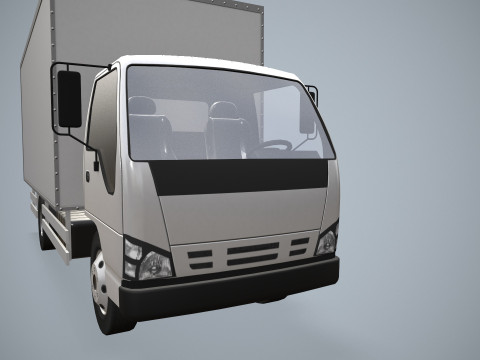 Грузовик-фургон --338-- 3D Модель