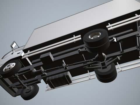 Грузовик-фургон --338-- 3D Модель