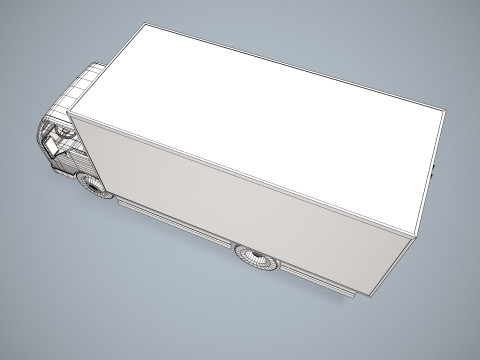 Грузовик-фургон --338-- 3D Модель