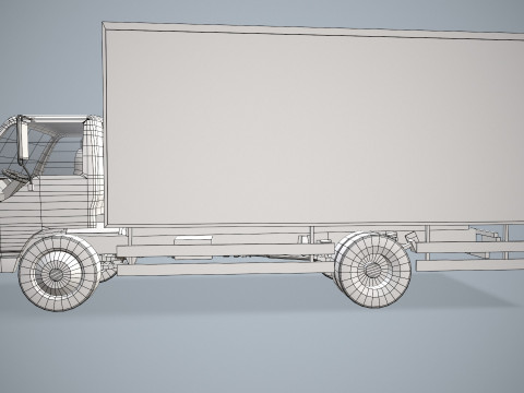 Грузовик-фургон --338-- 3D Модель