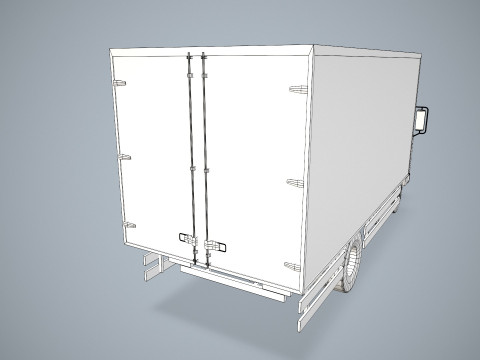 Грузовик-фургон --338-- 3D Модель